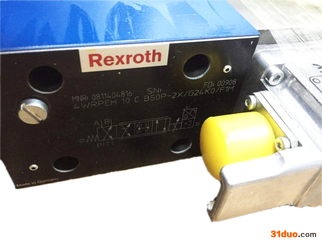 R900522299德国进口Rexroth/力士乐 高频响应阀 4WRE10E3-16-1X/2424/M 比例方向阀