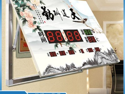 电表箱装饰画带钟表万年历现代简约配电箱遮挡推拉开关盒装饰