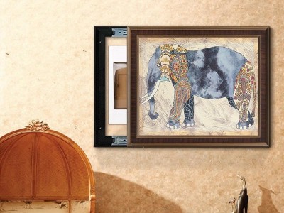 乐巢美式遮挡可推拉电表箱客厅装饰画配电箱挂画走廊玄关壁画