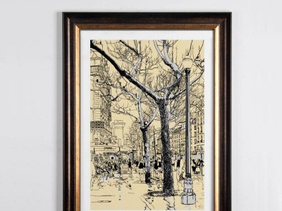 现代电表箱装饰画 一件代发墙画 建筑客厅有框挂画