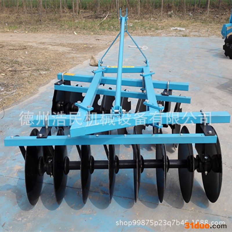 浩民机械供应 后置悬挂式圆盘耙 浩民机械农用耕作中耙大农场耕作圆盘中耙