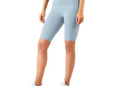 2021新款跨境高腰蜜桃臀裸感瑜伽裤 紧身高腰健身运动五分短裤女瑜伽服厂家批发