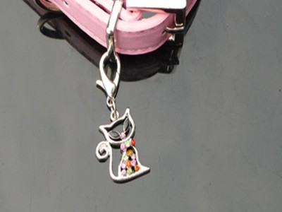 直销 狗猫项圈挂件 合金水钻 宠物猫饰品挂件  跨境电商