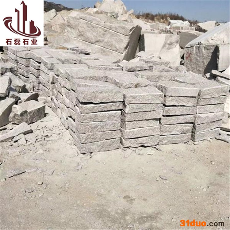 五莲花台阶石石材 地下车库入口坡道石 五莲石材