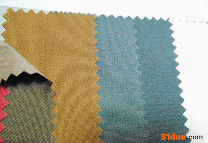 PU皮革 压变斜布纹人造革 斜纹商标压花箱包革 细斜牛仔纹鞋5693A