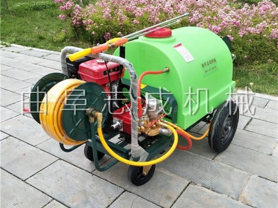 **推车式打药机大棚花卉喷雾喷水器汽油动力移动打药喷洒机