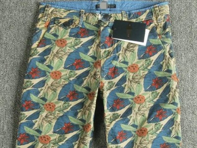 夏季新款时尚花卉中裤裤 辉哥外贸Z家男士花短裤 吊牌齐全
