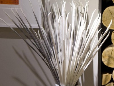 宝齐莱 **真花 时尚仿真花卉落地手感假花欧式客厅装饰花凤尾兰