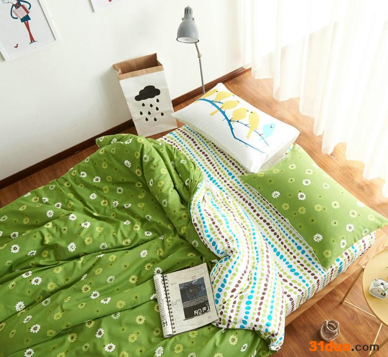 2016秋冬磨毛花卉系列四件套