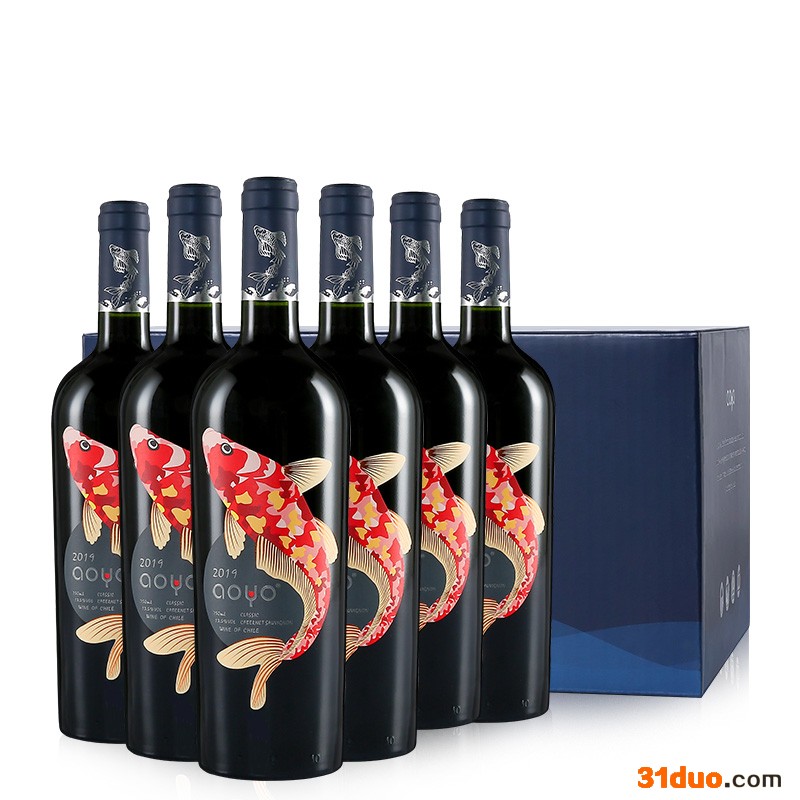 红酒代理招商智利进口傲鱼品牌经典赤霞珠红葡萄酒750mL