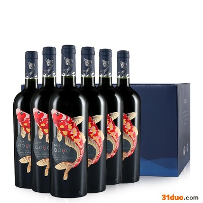 红酒代理招商智利进口傲鱼品牌经典赤霞珠红葡萄酒750mL