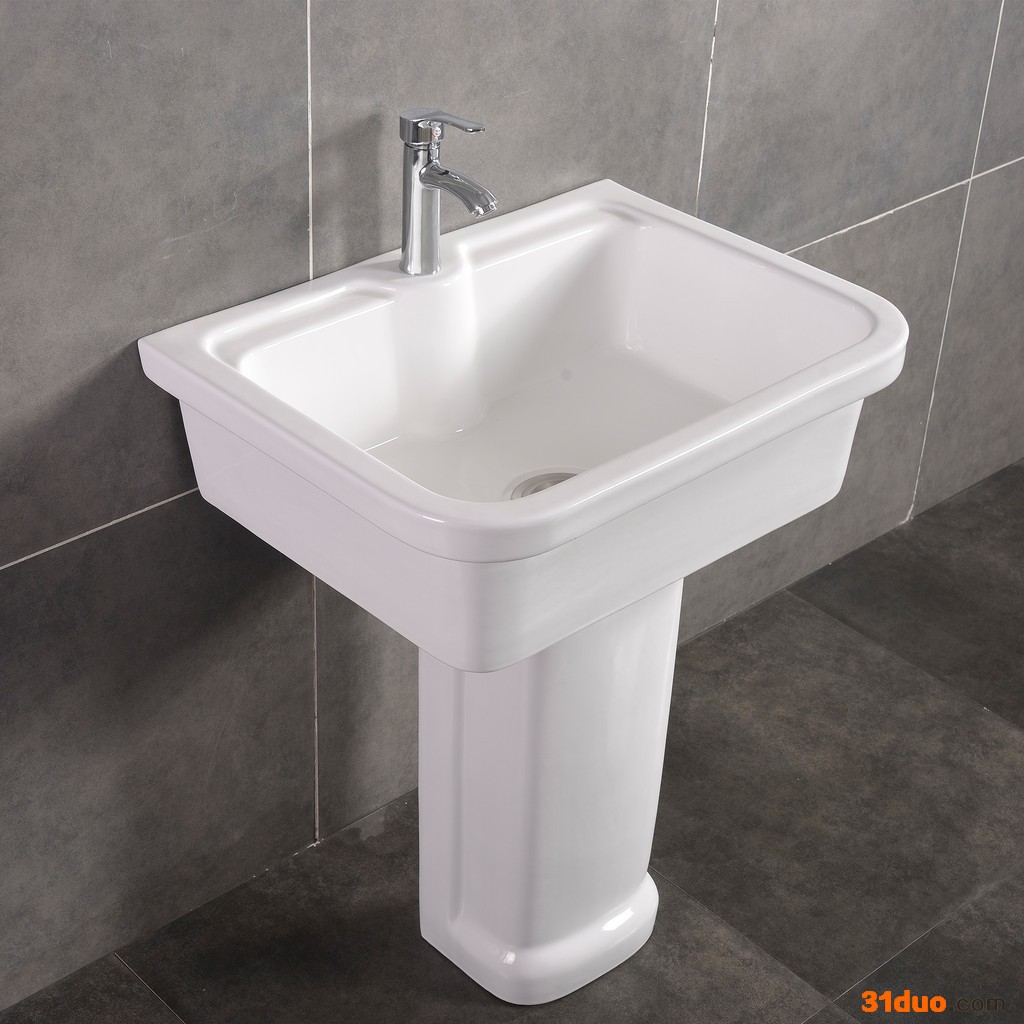 爱尚 陶瓷洗面器 背靠墙洗衣盆 室外陶瓷盆 沧州卫浴洁具代理招商 8060