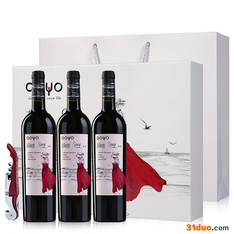 aoyo傲鱼红酒代理加盟店招商听浪赤霞珠红葡萄酒750ml