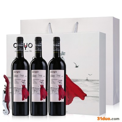 aoyo傲鱼红酒代理加盟店招商听浪赤霞珠红葡萄酒750ml