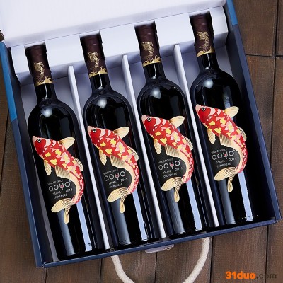 红酒代理招商智利进口傲鱼品牌佳美娜红葡萄酒750mL