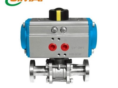 吉迈 Q641F 气动法兰球阀-吉迈 气动球阀 气动阀门 球阀