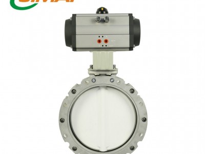 吉迈 D671 气动粉尘蝶阀 气动对夹蝶阀 气动蝶阀 过粉尘阀