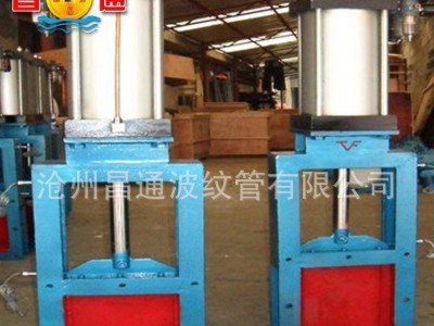 400*400气动插板阀 气动插板卸灰阀 可控制行程气动插板阀