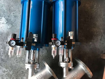 新博阀门 FJ641不锈钢气动放料阀 上展式 下展式气动放料阀 气动釜底放料阀 气动加手动放料阀 手动