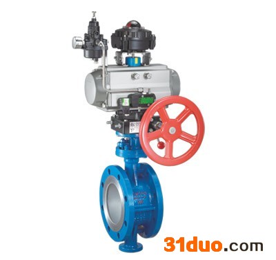 气动蝶阀 对夹式气动蝶阀 衬氟气动蝶阀 郝工自控阀门 江苏地区可配送到厂