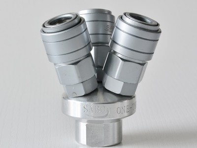 萨博气动快速接头 一触式气动接头 多通道气动圆三通接头