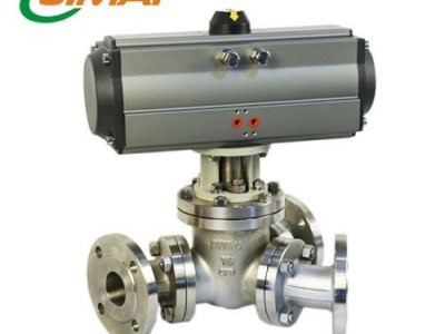 吉迈 Q642F-16P 气动Y型三通阀(图) 气动三通阀 气动球阀