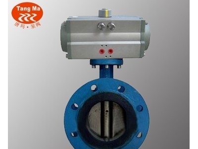 D641X软密封气动蝶阀，橡胶密封气动法兰蝶阀，配AT气动执行器