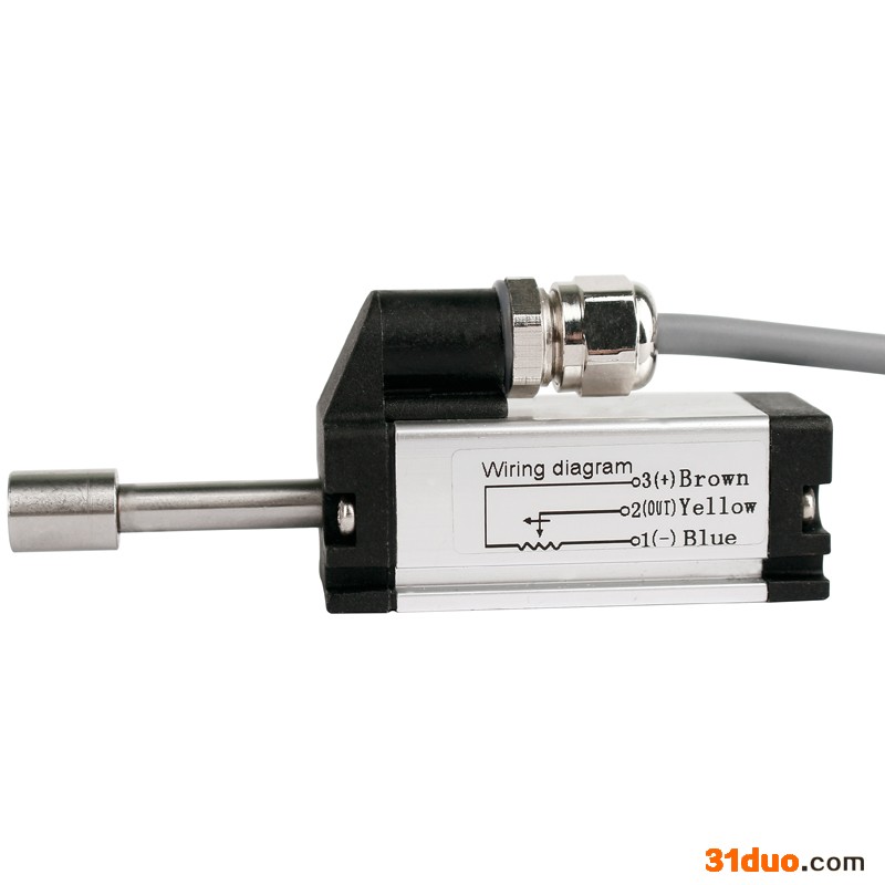 米朗TR-100mm 直线位移传感器 弹簧自恢复位移传感器 微型弹簧自恢复位移传感器 电阻尺