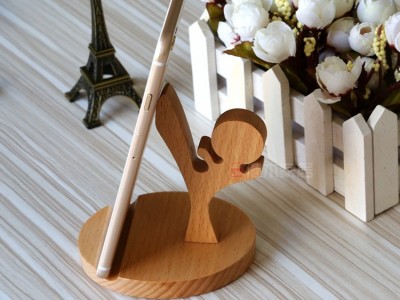 广州 木质可爱小马手机支架 创意多功能工艺底座 ** 出口西班牙