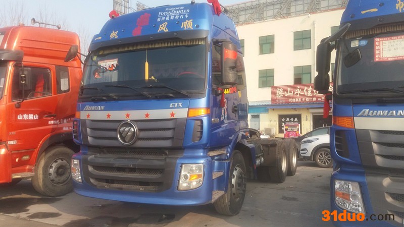 梁山二手车市场出售二手 欧曼牵引车头、二手半挂车、车况