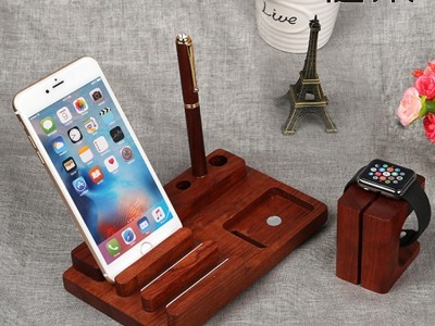 健木 红花梨木手机支架 创意复古手机底座 活动礼品 木制品加工厂