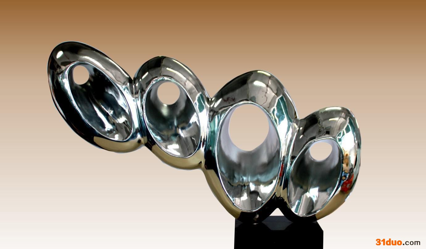 热卖艺术品定制电镀树脂雕塑工艺品酒店摆件欧式客厅装饰品