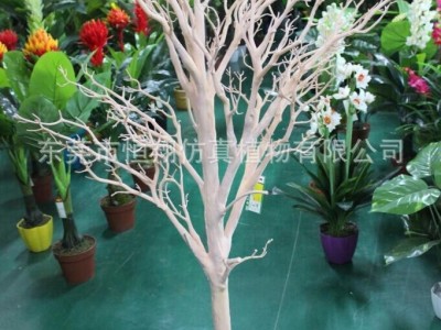大树假树 家居卧室装饰艺术品 仿真珊瑚枝绿植配件 直销