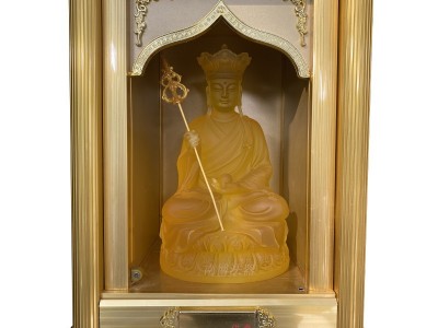 温州厂家批发供应26cm地藏王树脂仿琉璃佛龛小佛像 尺寸均可定制