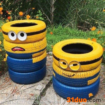 定制儿童乐园设施轮胎工艺品造型大型轮胎卡通动物造型景观小品雕塑公园广场艺术品摆件