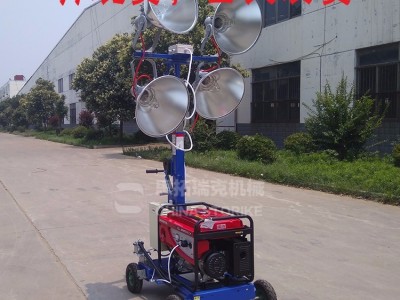 应急式手推照明车 移动照明车配汽油发电机 手推式移动照明车可连续照明13小时