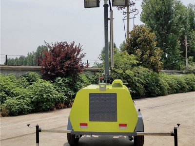 奔马照明车厂家BM风车照明车 拖车式手摇升降机场跑道指示灯