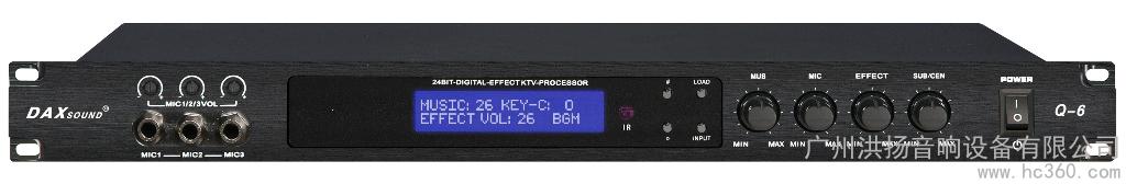 供应温州 KTV音响 专业功放 双DSP数字前级效果器 Q-6