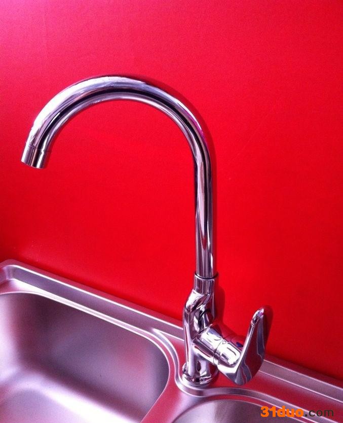 全铜 冷热 单把单孔 厨房水槽龙头 洗菜盆水龙头