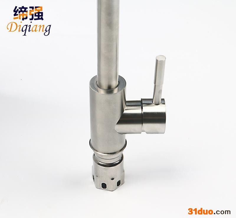 **304不锈钢冷热水龙头厨房菜盆水槽水龙头 无铅拉丝可旋转