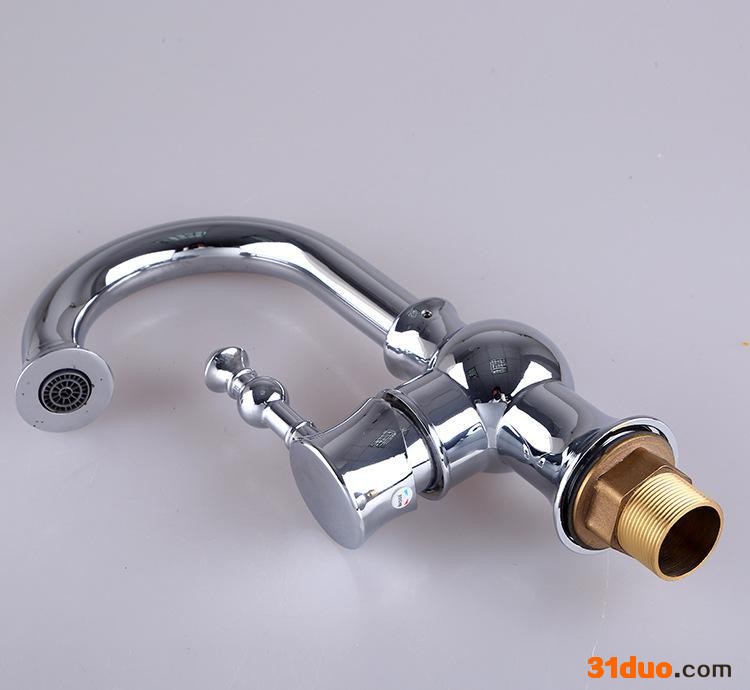 直销 厨房单孔单冷水龙头 立式全铜水槽菜盆龙头 支持混批