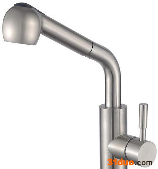 80319 厨房水龙头烟斗抽拉 304菜盆龙头不含铅  不锈