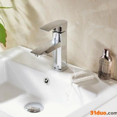 全铜**冷热面盆水龙头 法恩沙浴室柜水龙头 洗手盆混水龙头加