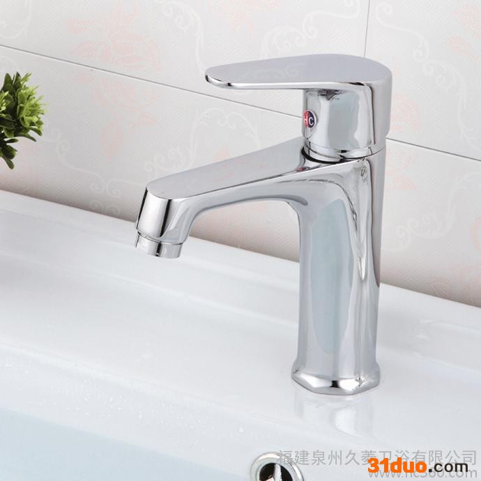直销 全铜单孔单把面盆水龙头 洗脸盆龙头 冷热水混水
