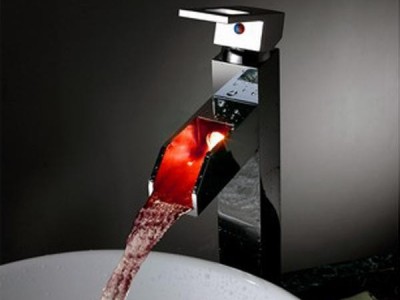 LED温控三色感温变色水龙头 水流发电 个性艺术水龙头LD8