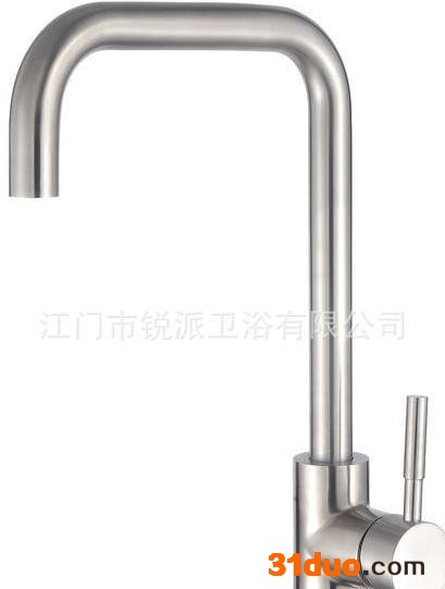 80306冷热 厨房菜盆水龙头 304拉丝不锈钢 无铅锥形菜