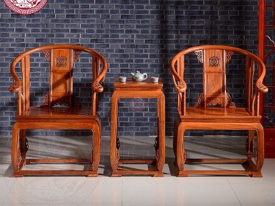 东阳红木家具直销非洲花梨木皇宫椅全实木客厅会客椅中式古典