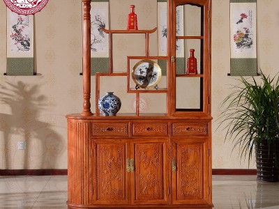 包邮明清中式实木家具非洲黄花梨木隔断储物玄关酒柜门厅玄关柜子