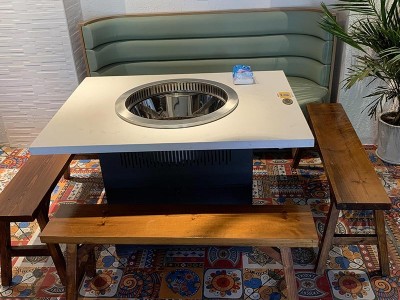 餐馆火锅桌定制 火锅桌 家用火锅桌定制 苏兆家具