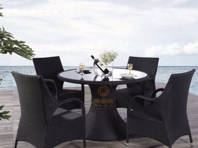 深圳户外休闲家具 庭院休闲藤编家具 户外咖啡桌椅 藤编桌椅厂家 藤编家具定制定做